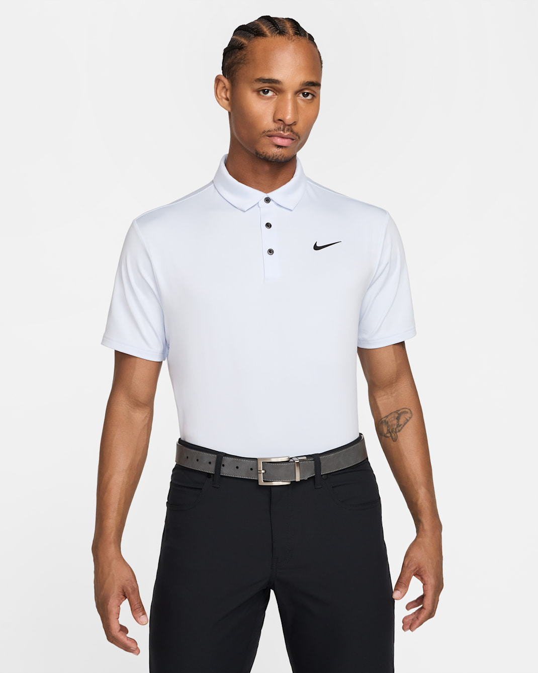 Nike Tour Men's Dri-FIT Solid Golf Polo - Football Grey/Black