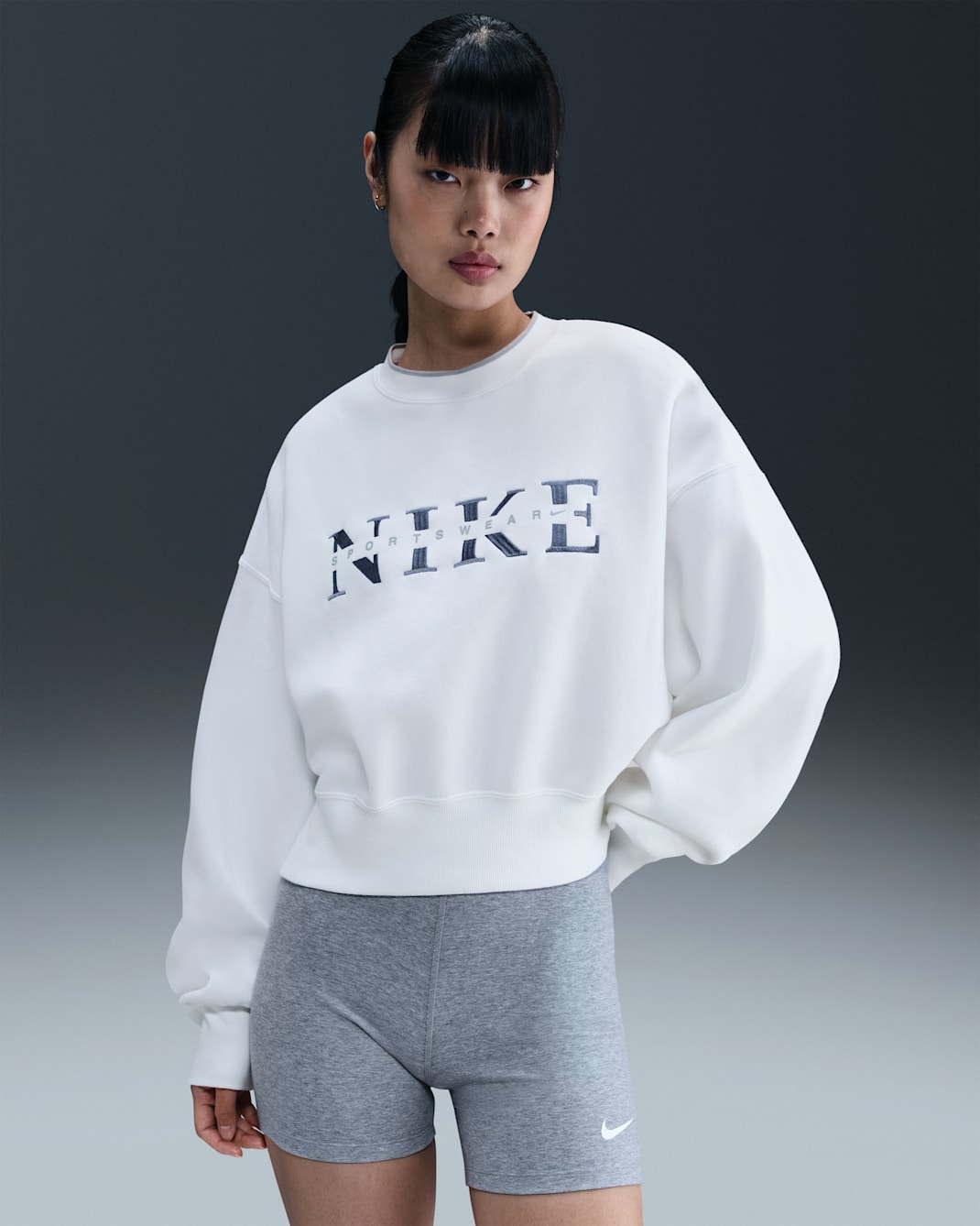Nike Sportswear Phoenix Fleece Women's Oversized Crew-Neck Sweatshirt - White