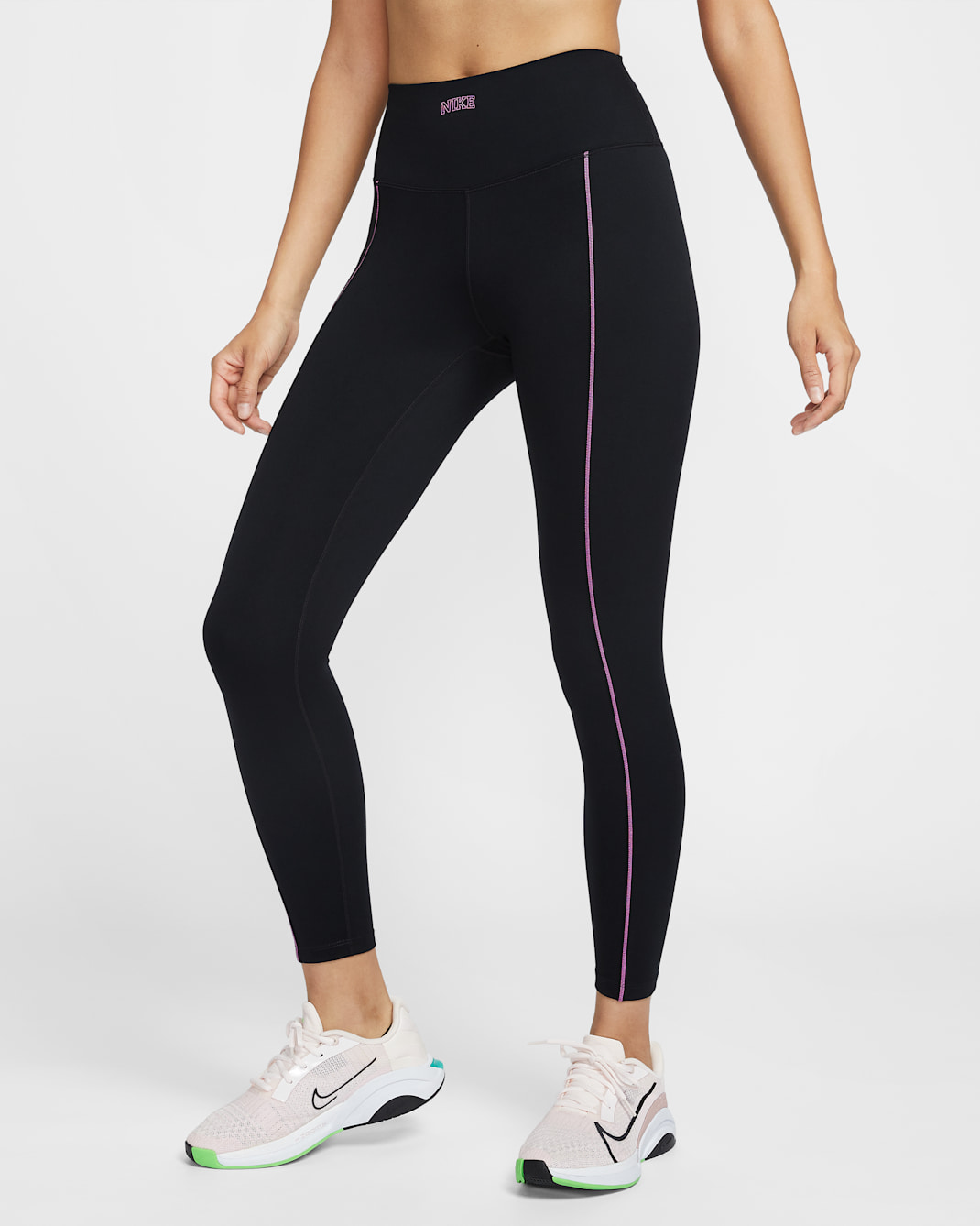 Nike One 女款高腰全長內搭褲 - 黑色