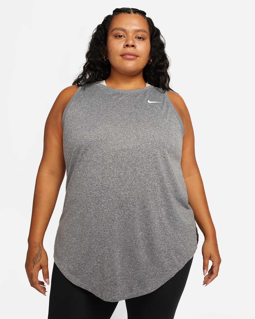 Nike Dri-FIT Women's Tank (Plus Size) - Black/Pure/Heather/White