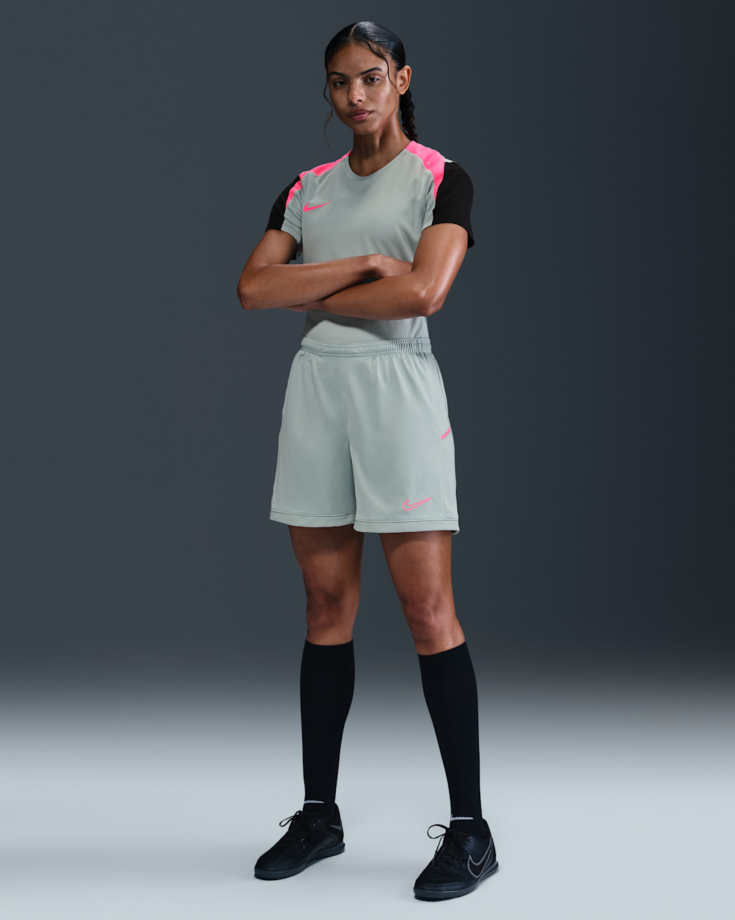 Nike Academy Women's Dri-FIT Soccer Shorts - Ocean Cube/Ocean Cube/Hyper Pink/Hyper Pink