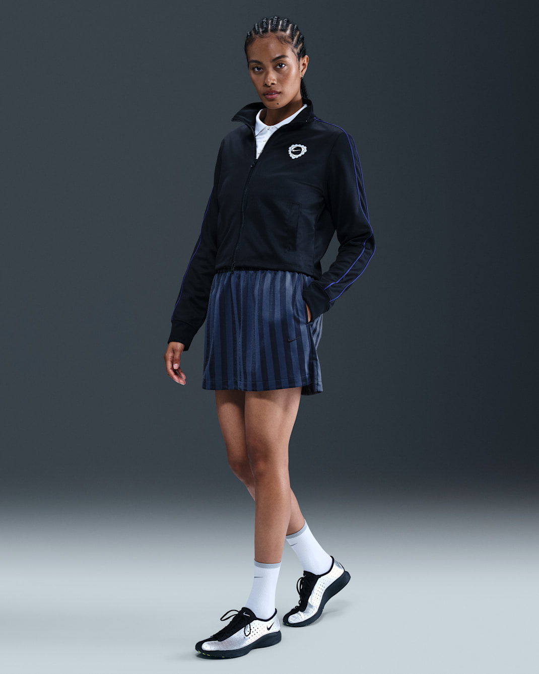 Nike Sportswear Women's Jacquard Striped Skirt - Midnight Navy/Obsidian