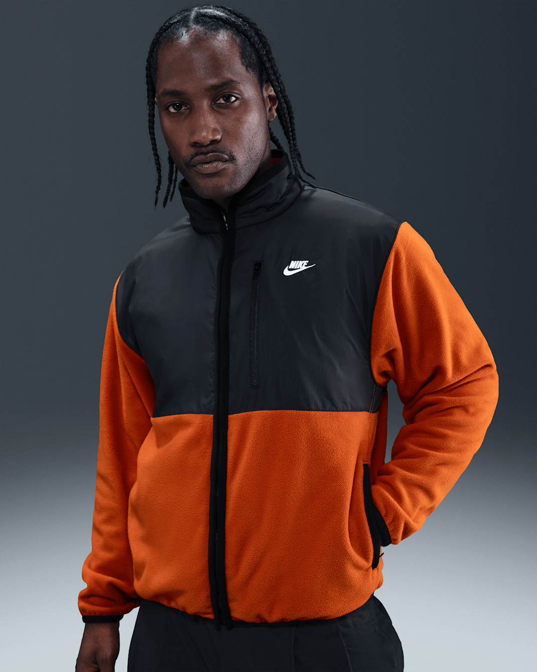 Nike Sportswear Club Jaqueta amb cremallera completa per a l'hivern - Home - Campfire Orange/Negre/Blanc