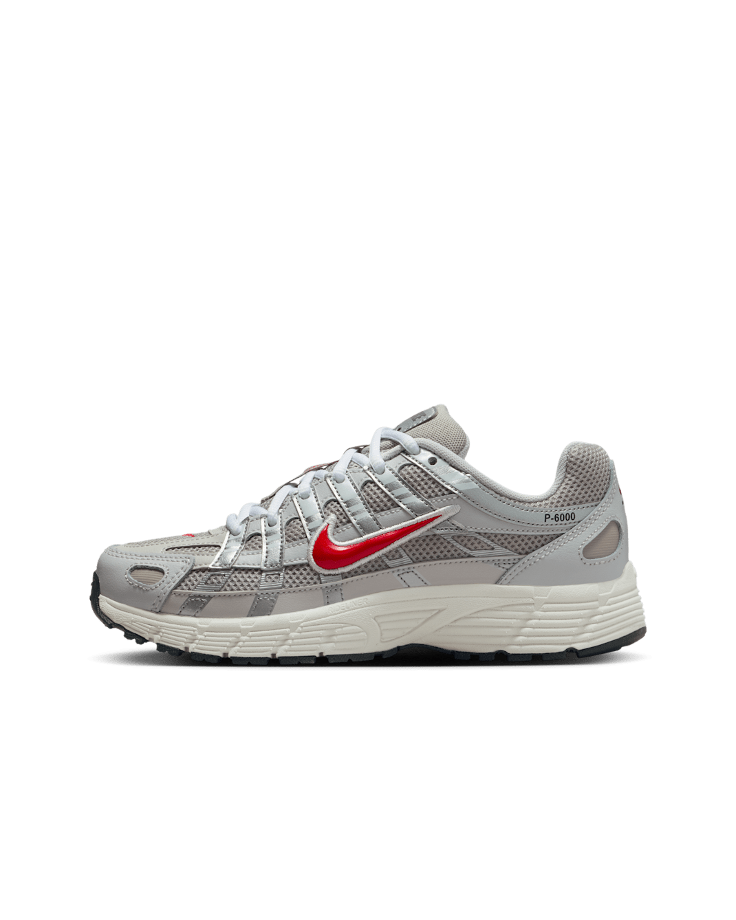 Nike P-6000 Older Kids' Shoes - College Grey/Vast Grey/Phantom/Fire Red