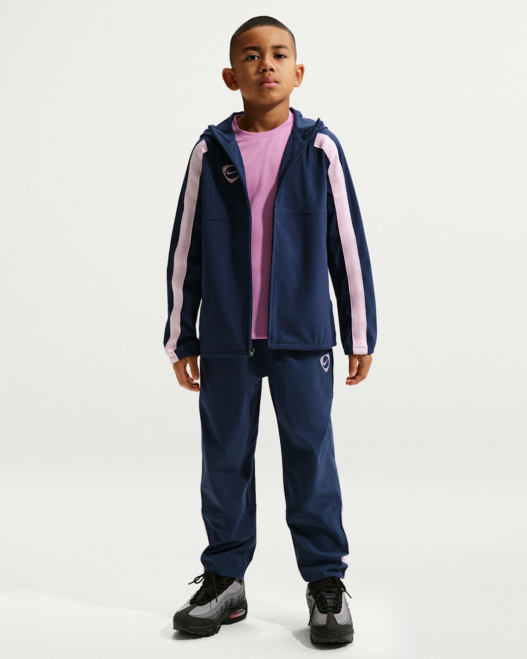 Nike Energy Big Kids' Repel Soccer Woven Pants - Midnight Navy/Court Blue/Pink Foam/Court Blue