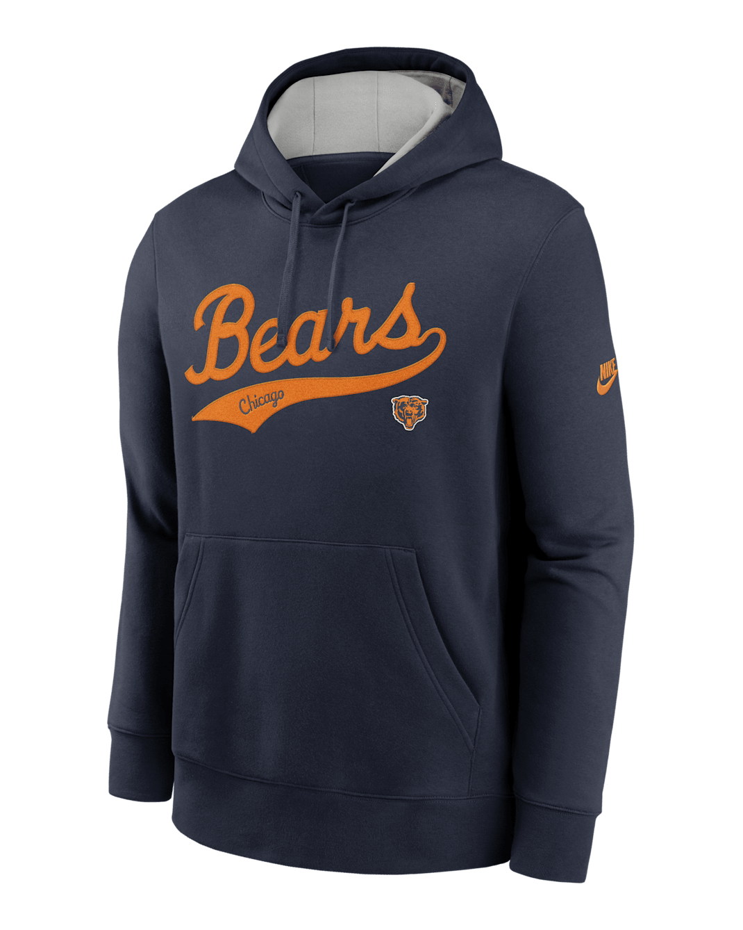 Chicago Bears Rewind Club Logo Men's Nike NFL Pullover Hoodie - Marine