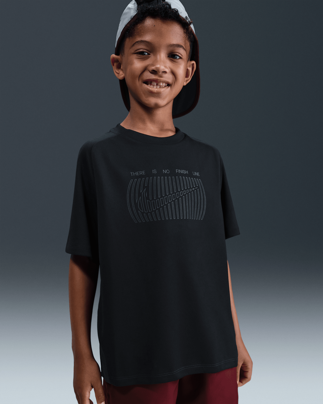 Nike Sportswear Multi Older Kids' (Boys') Dri-FIT T-Shirt - Black/Dark Smoke Grey/Dark Smoke Grey