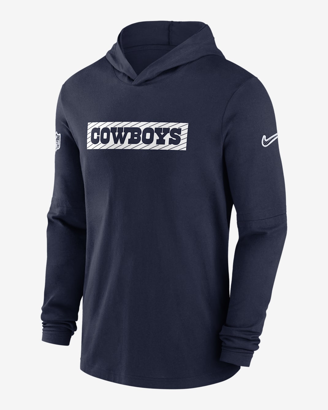 Dallas Cowboys Sideline Men's Nike Dri-FIT NFL Long-Sleeve Hooded Top - Charcoal