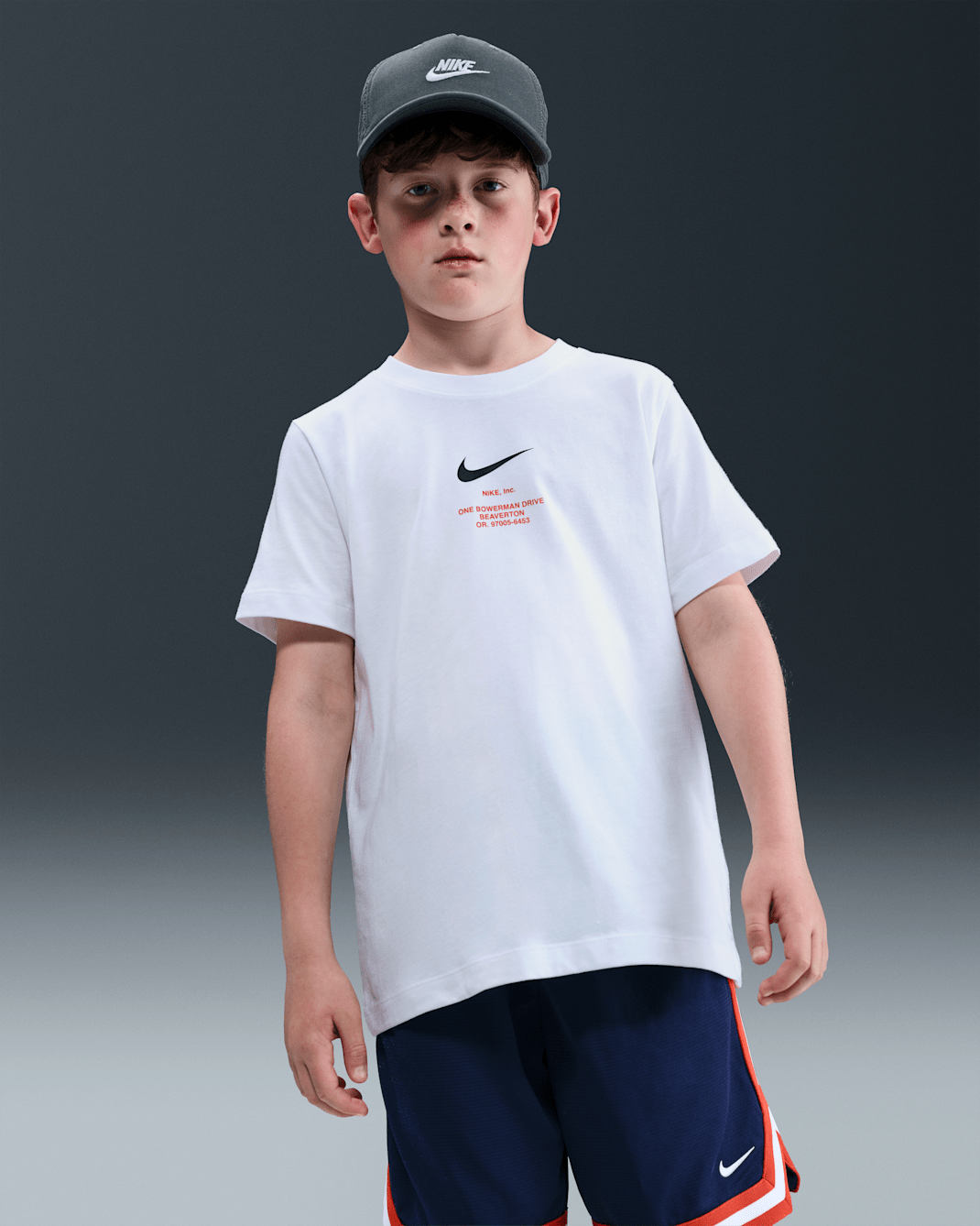Nike Sportswear Older Kids' (Boys') T-Shirt - White/Black