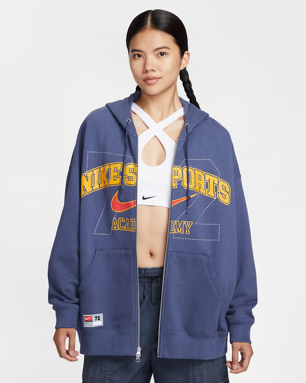 ナイキ スポーツウェア ウィメンズ オーバーサイズド フリース フルジップ パーカー - サンデッドパープル