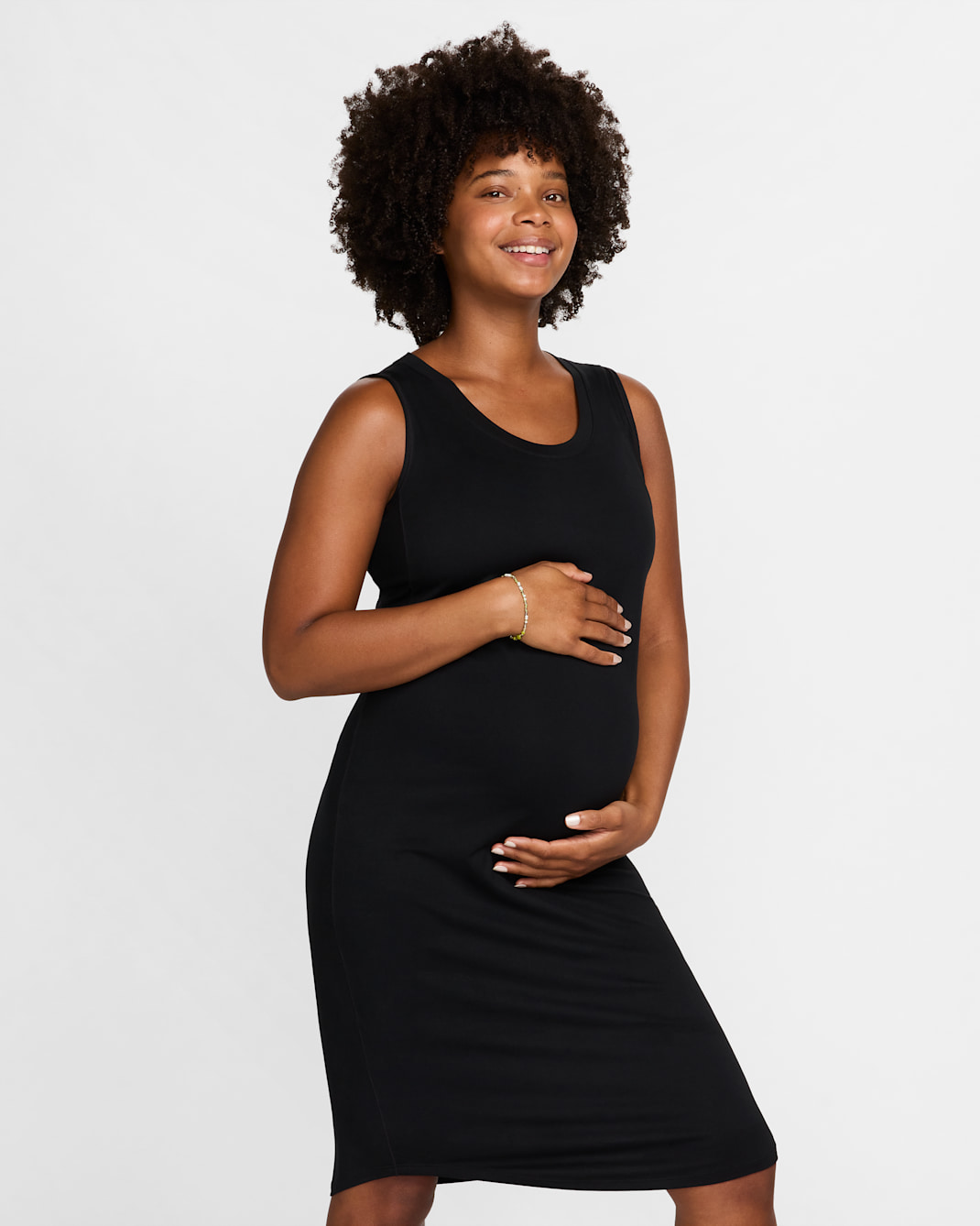 Nike (M) Women's Dri-FIT Slim-Fit Knit Dress (Maternity) - Black