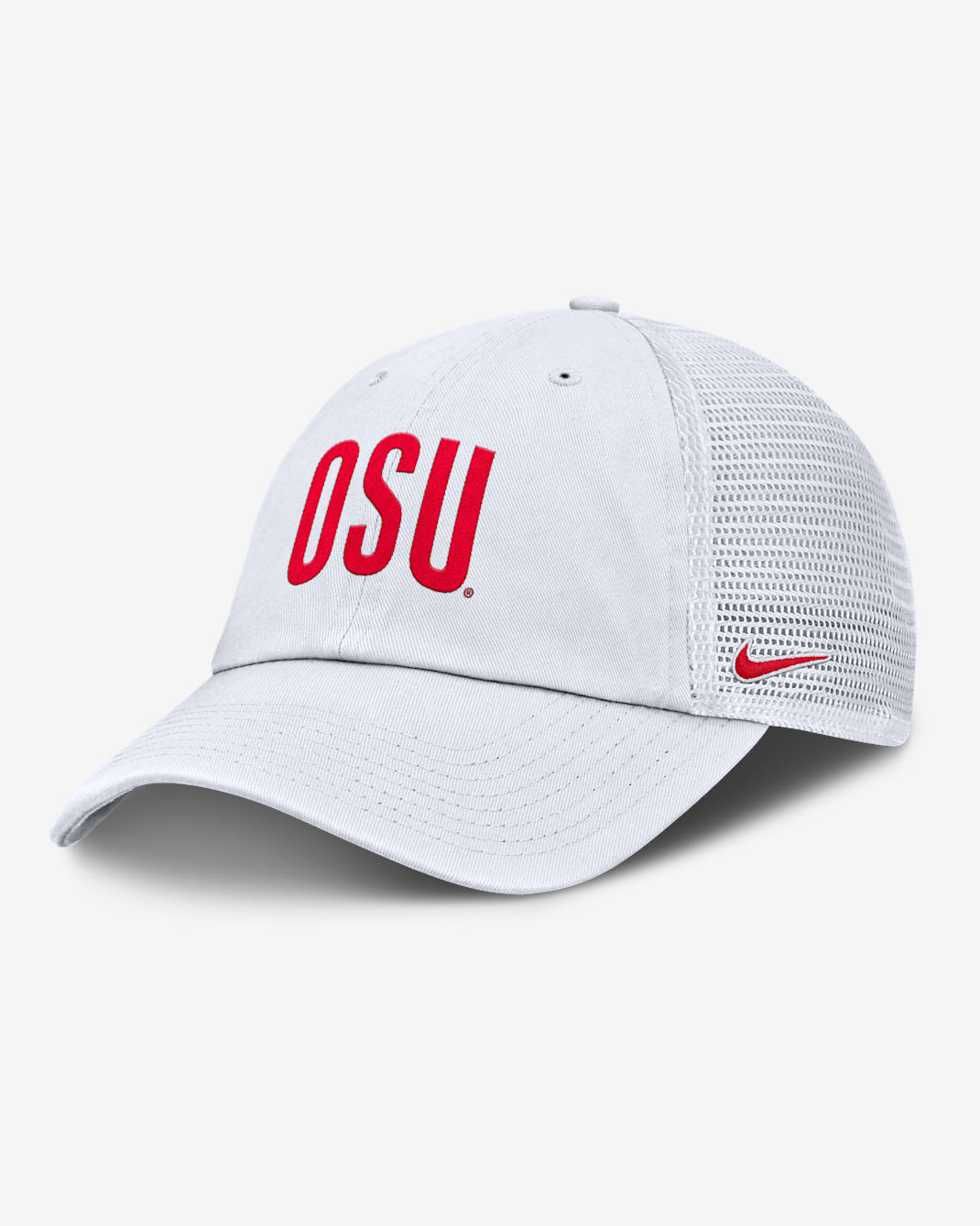 Ohio State Primetime Campus Club Men's Nike College Trucker Adjustable Hat - White