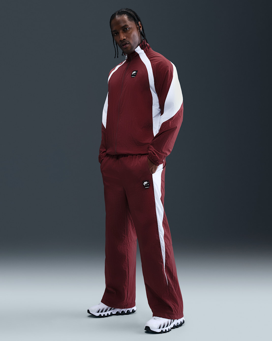 Nike Air Men's Woven Track Pants - Dark Team Red/White/Black