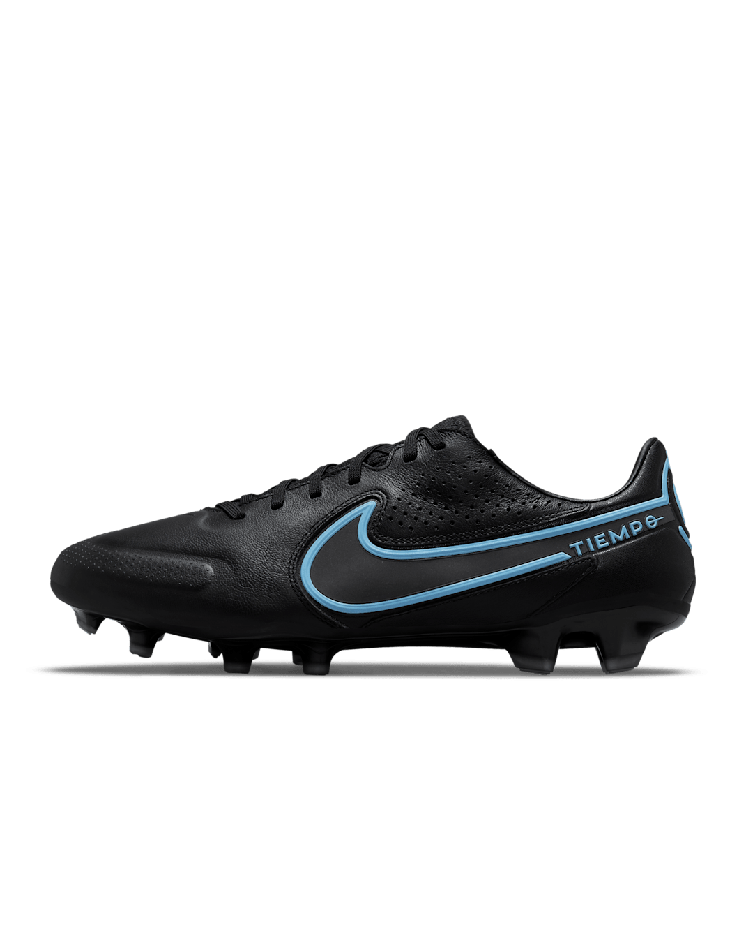 Nike Tiempo Legend 9 Pro FG Fußballschuh für normalen Rasen - Schwarz/Iron Grey/Schwarz