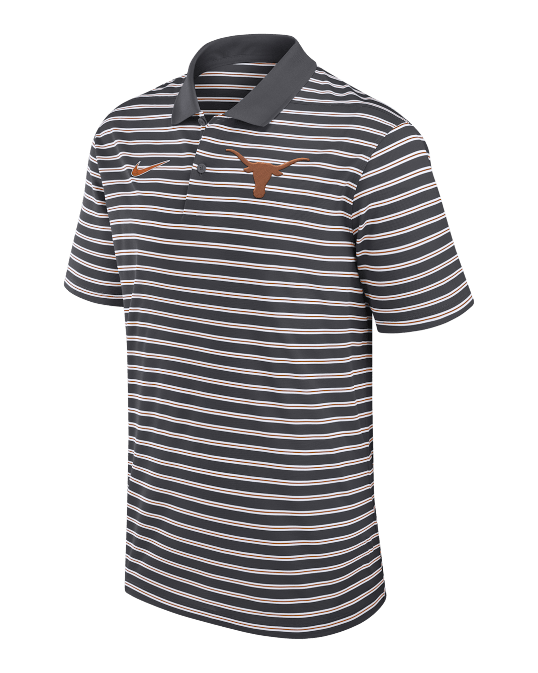 Texas Longhorns Primetime Victory Striped Men's Nike Dri-FIT College Polo - Anthracite
