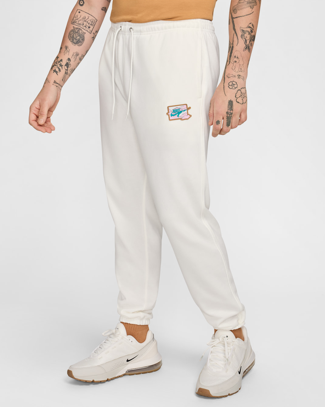 Pants de French Terry con puño para hombre Nike Club - Vela/Cactus empolvado