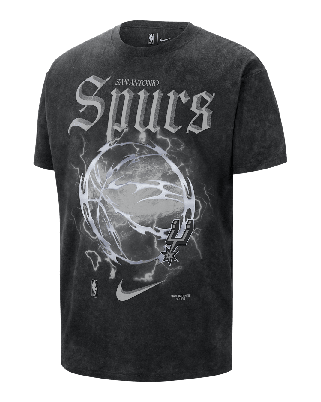 San Antonio Spurs Courtside "Halloween" Men's Nike NBA Max90 T-Shirt - Black