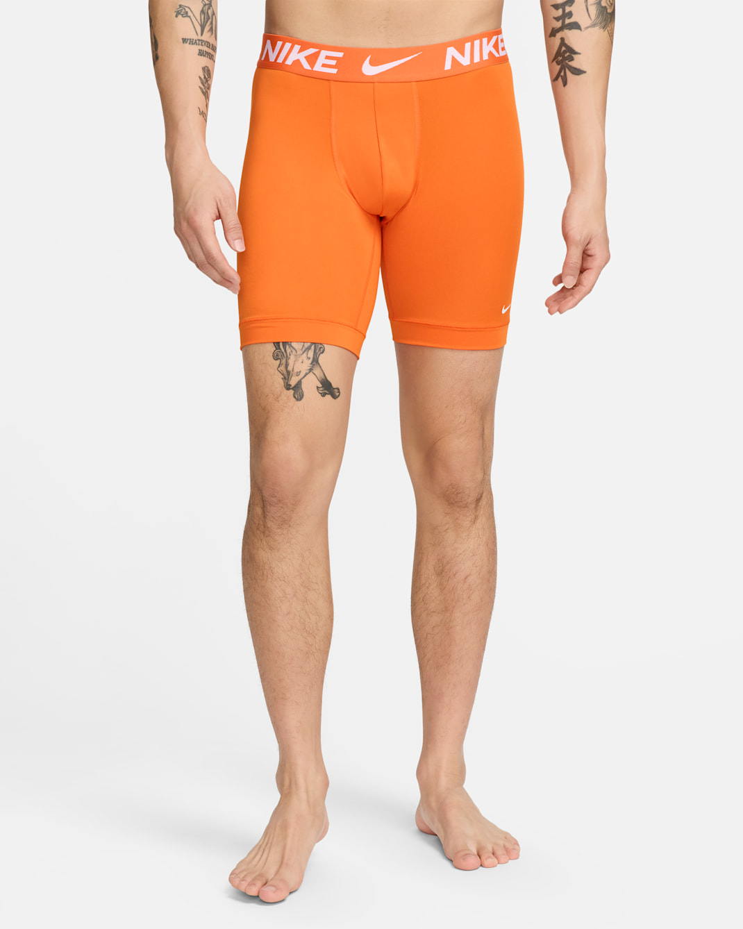 Nike Dri-FIT Essential Micro Long Boxer Briefs (3-Pack) - Orange