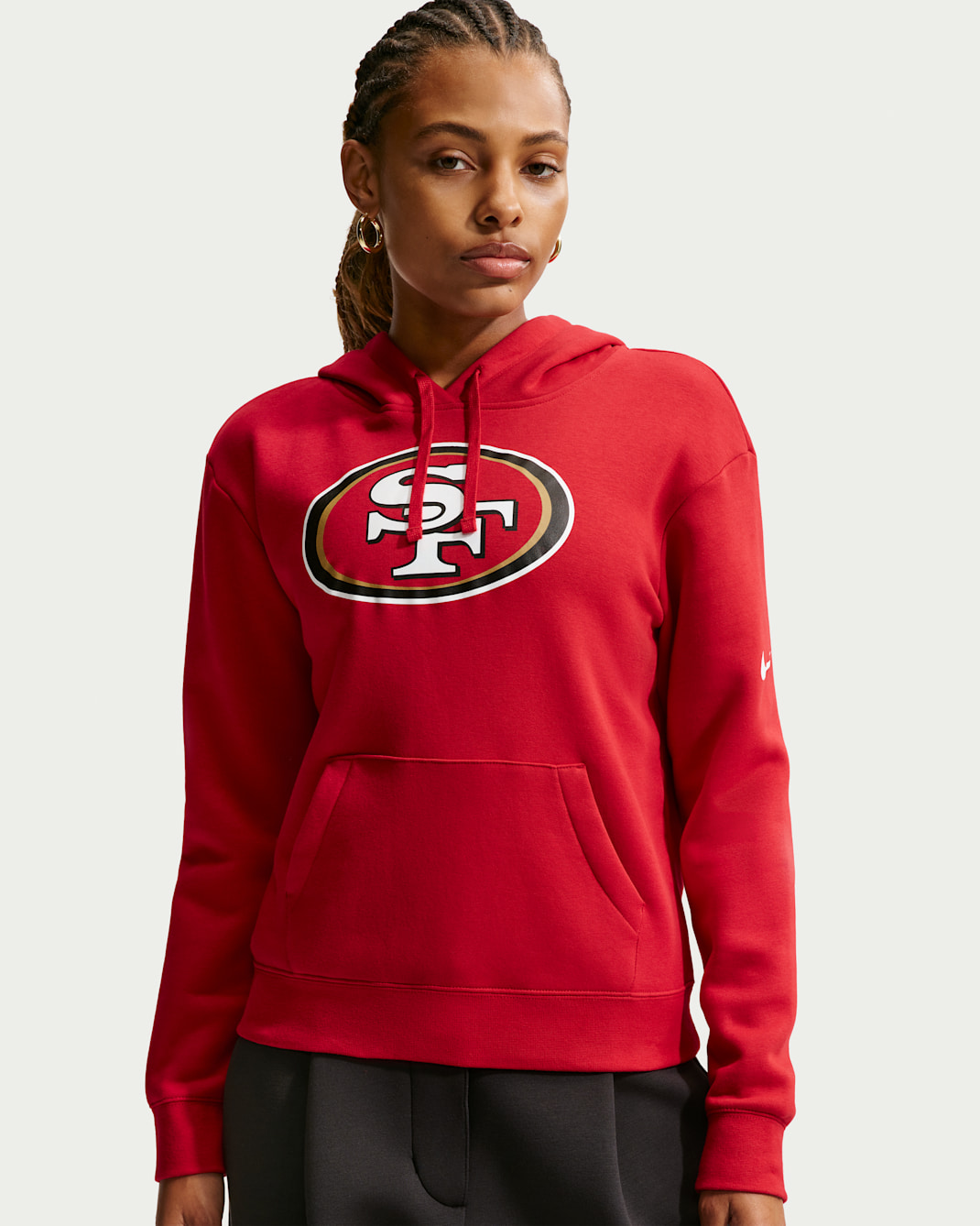 Sudadera con gorro sin cierre Nike de la NFL para mujer San Francisco 49ers Club - Rojo gimnasio
