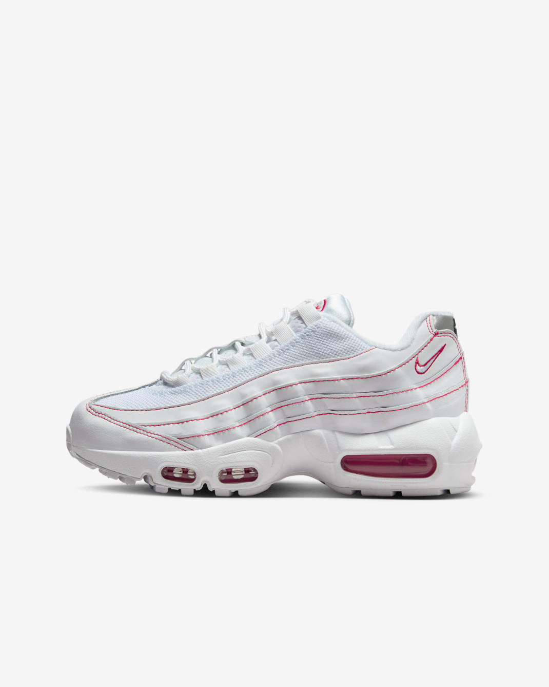 Nike Air Max 95 Recraft Big Kids' Shoes - White/University Red/Wolf Grey/White