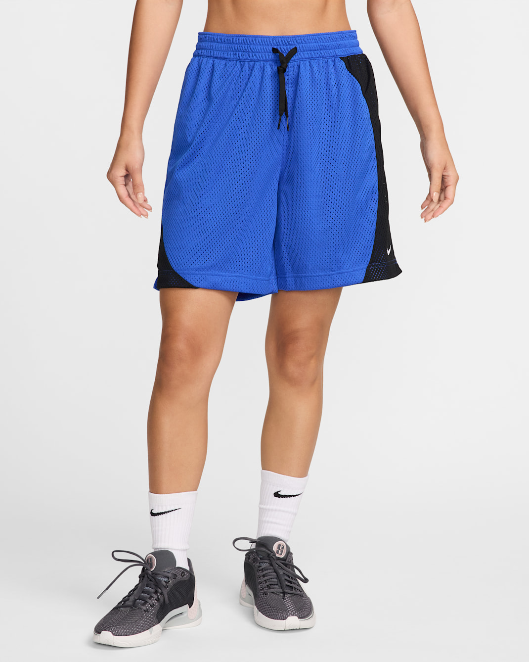 Nike Essential Women's Dri-FIT Mesh Basketball Shorts - Hyper Royal/Black/White
