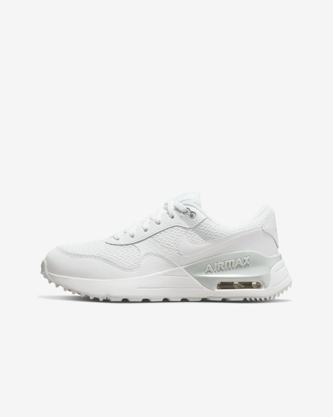 Tenis para niños grandes Nike Air Max SYSTM - Blanco/Platino puro/Blanco