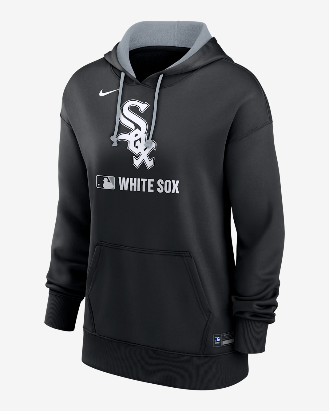 Sudadera con gorro sin cierre Nike Therma de la MLB para mujer Chicago White Sox Authentic Collection - Negro