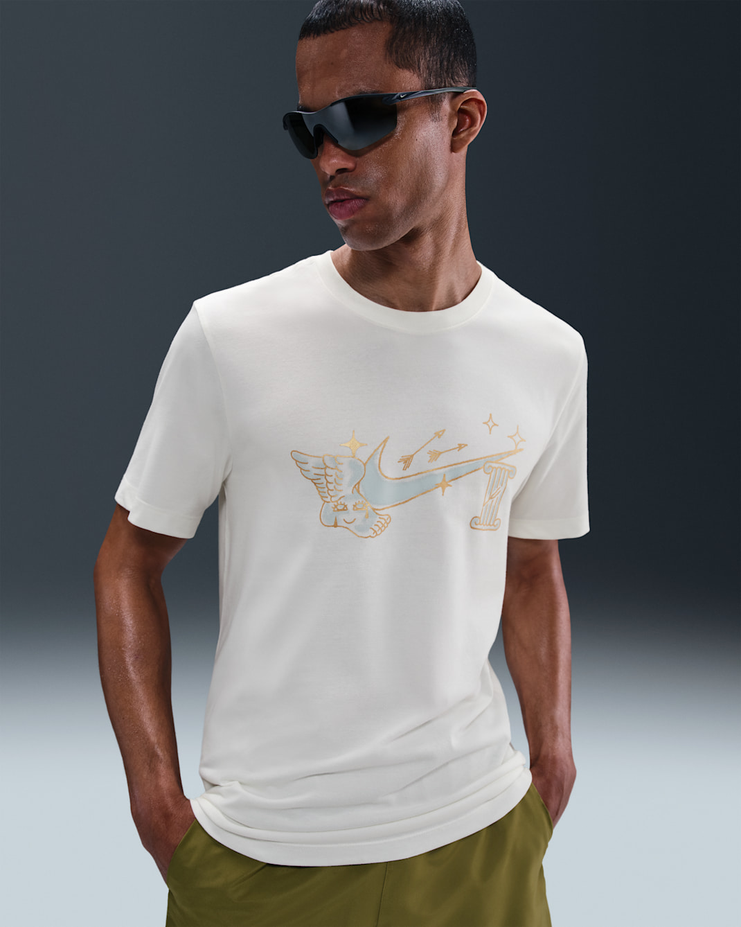 Nike Men's Dri-FIT Running T-Shirt - Sail