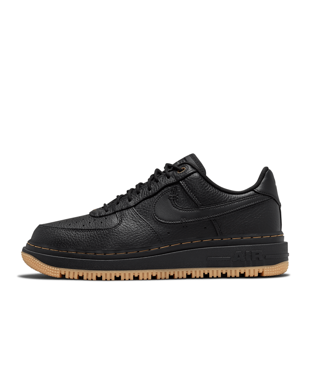 รองเท้าผู้ชาย Nike Air Force 1 Luxe - ดำ/Bucktan/Gum Yellow/ดำ