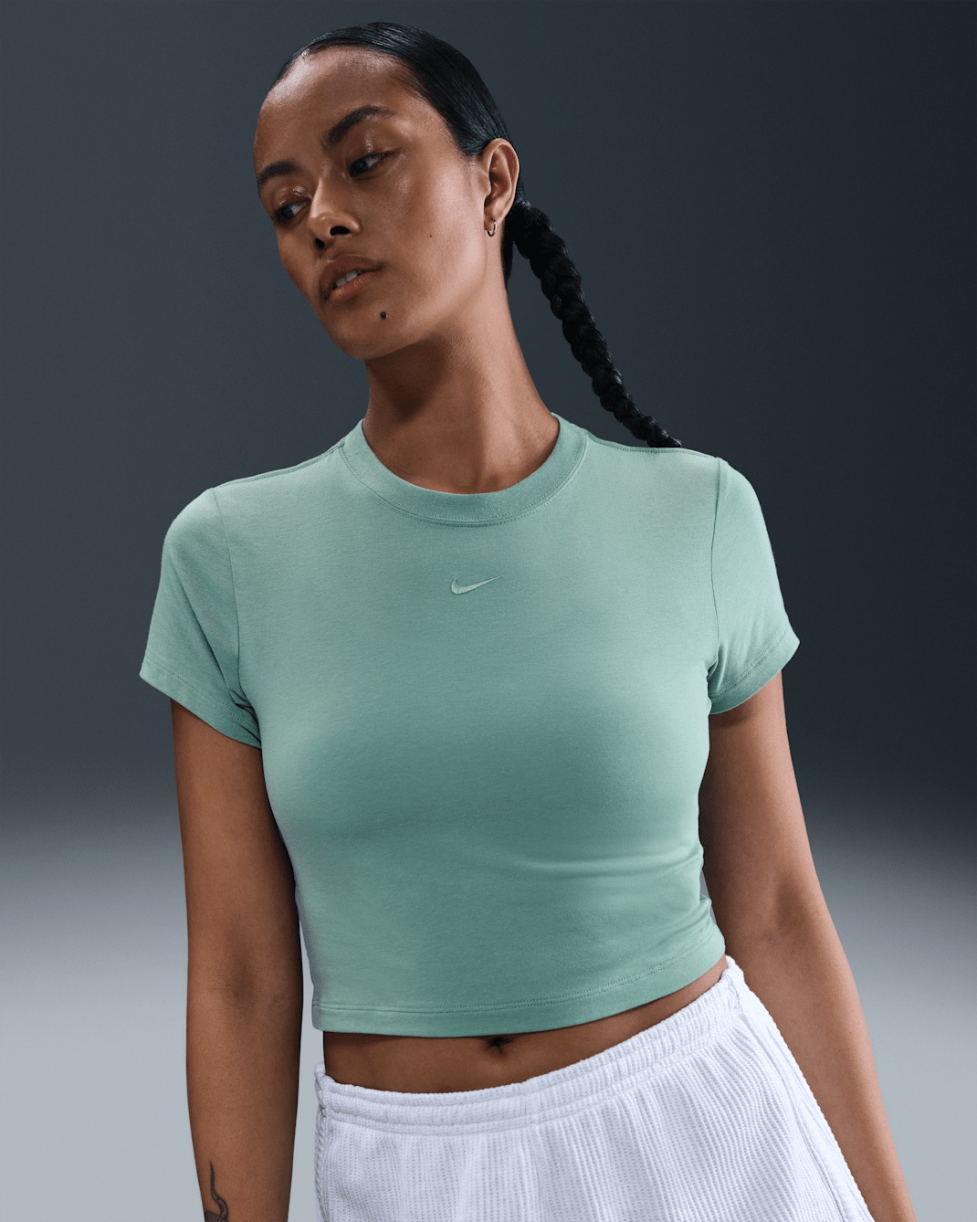 Playera cropped para mujer Nike Sportswear Chill Knit - Cañón
