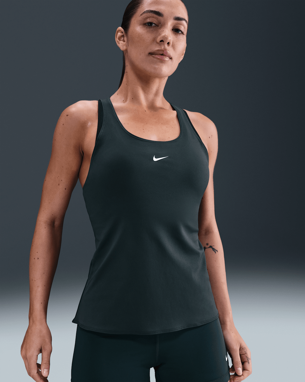 Nike Pro Dri-FIT Tanktop (Damen) - Seaweed/Weiß