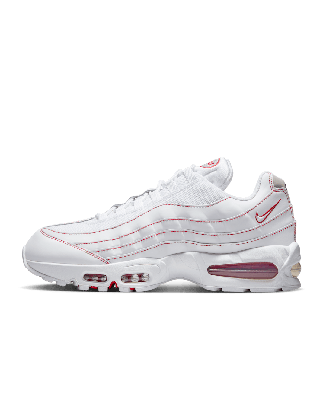 Nike Air Max 95 Big Bubble Men's Shoes - White/University Red/Wolf Grey/White