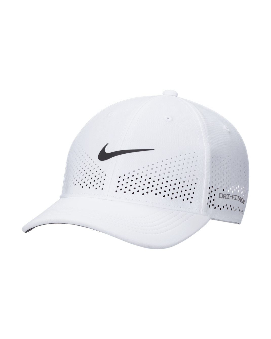 Nike Dri-FIT ADV Club Structured Swoosh Cap - White/Black