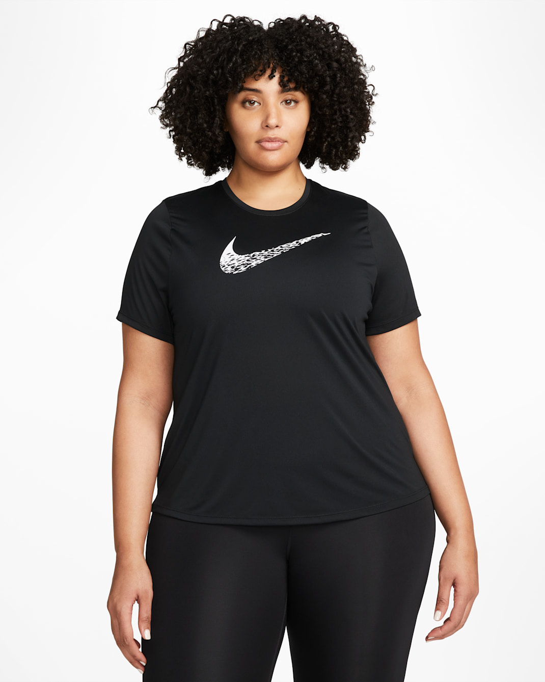 Nike Swoosh Run Women's Short-Sleeve Running Top - Black/White