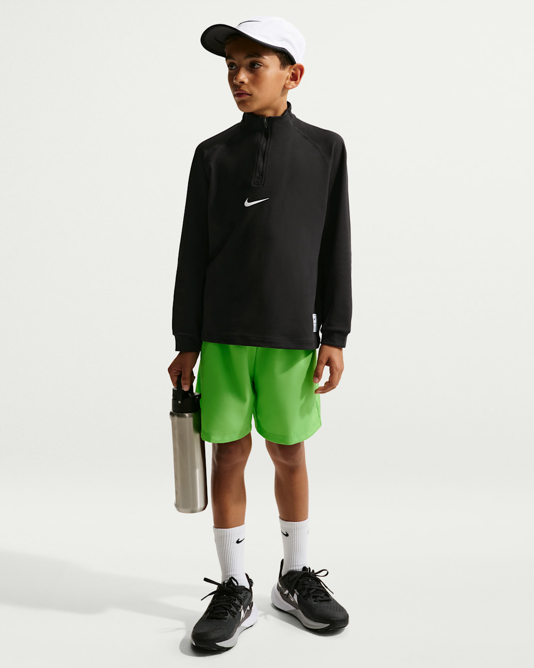 Shorts de entrenamiento Dri-FIT para niños talla grande Nike Multi - Verde medio/Blanco