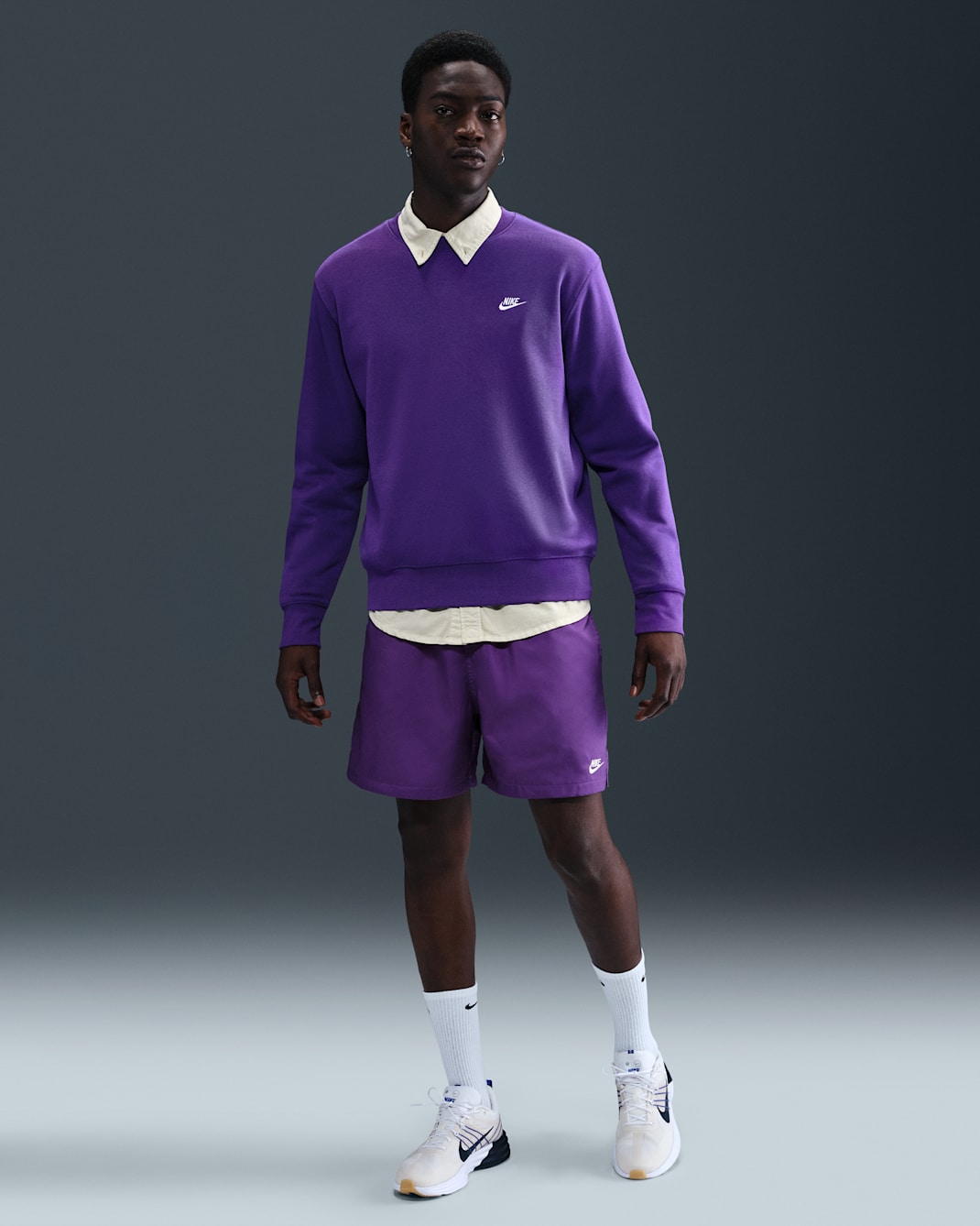 Nike Club Pantalons curts oberts de teixit Woven - Home - Wild Grape/Blanc