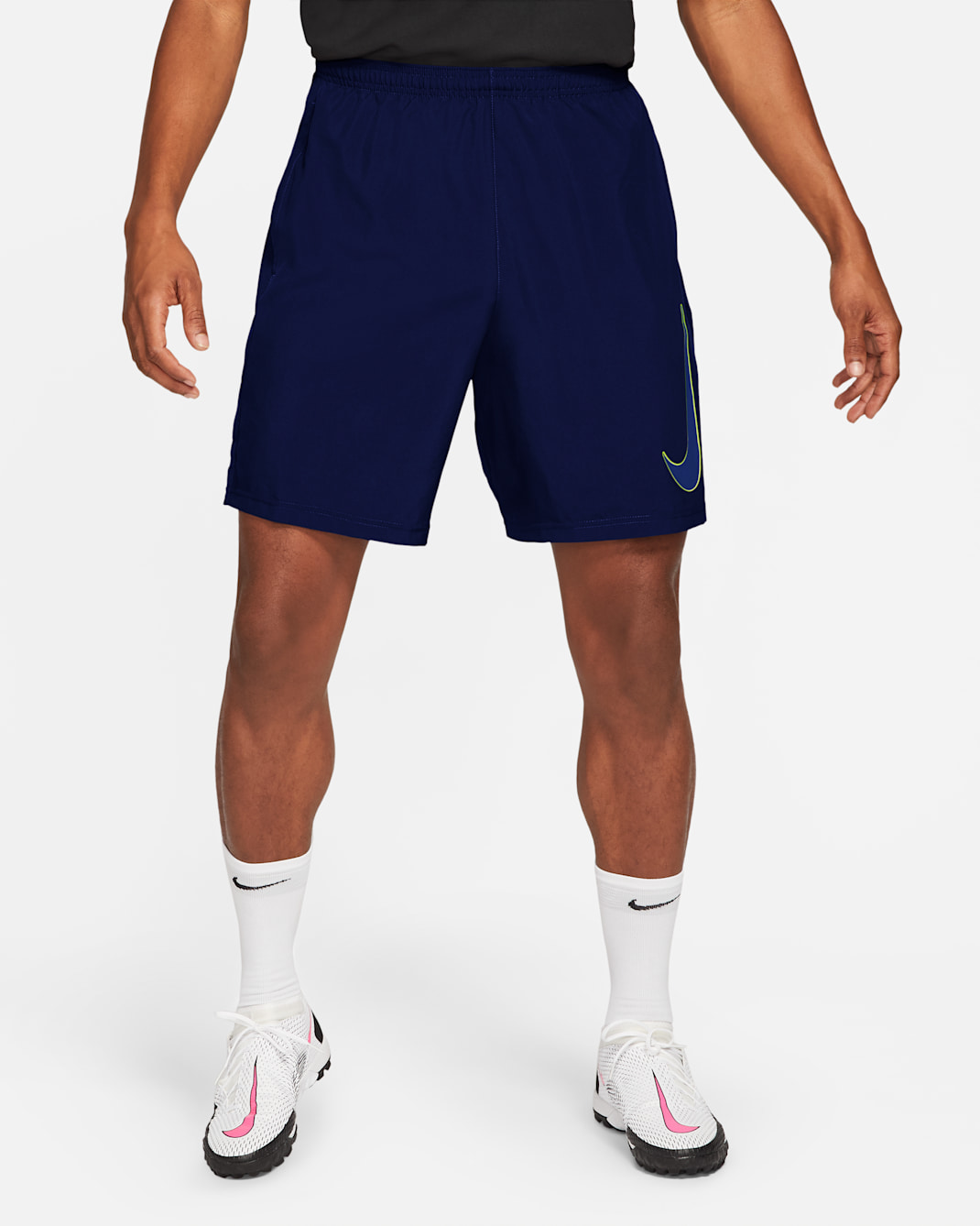 Nike Dri-FIT Academy Men's Woven Football Shorts - Blue Void/Volt/Deep Royal Blue
