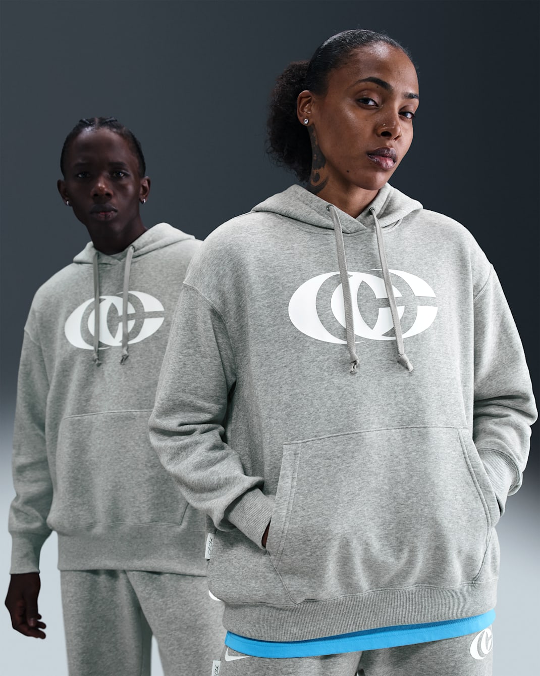 Caitlin Clark Nike Basketball Phoenix Fleece Pullover Hoodie - Dark Grey Heather/White/White