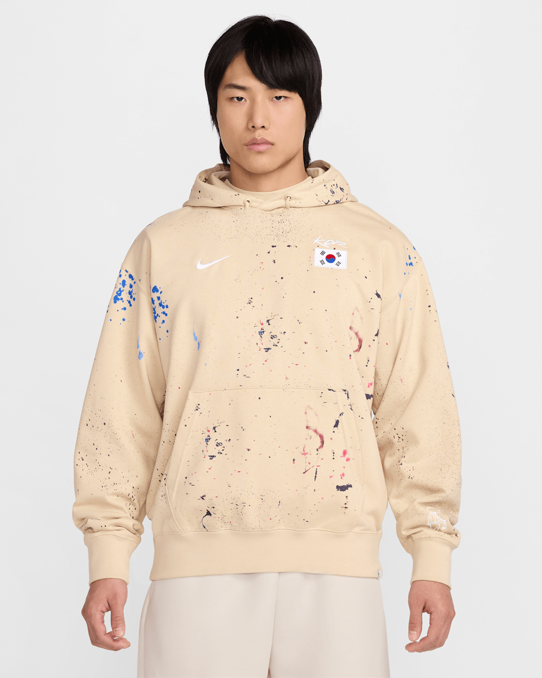 韓国 ソロ メンズ ナイキ Dri-FIT ADV ブレイキン プルオーバー パーカー - サンドドリフト/ホワイト