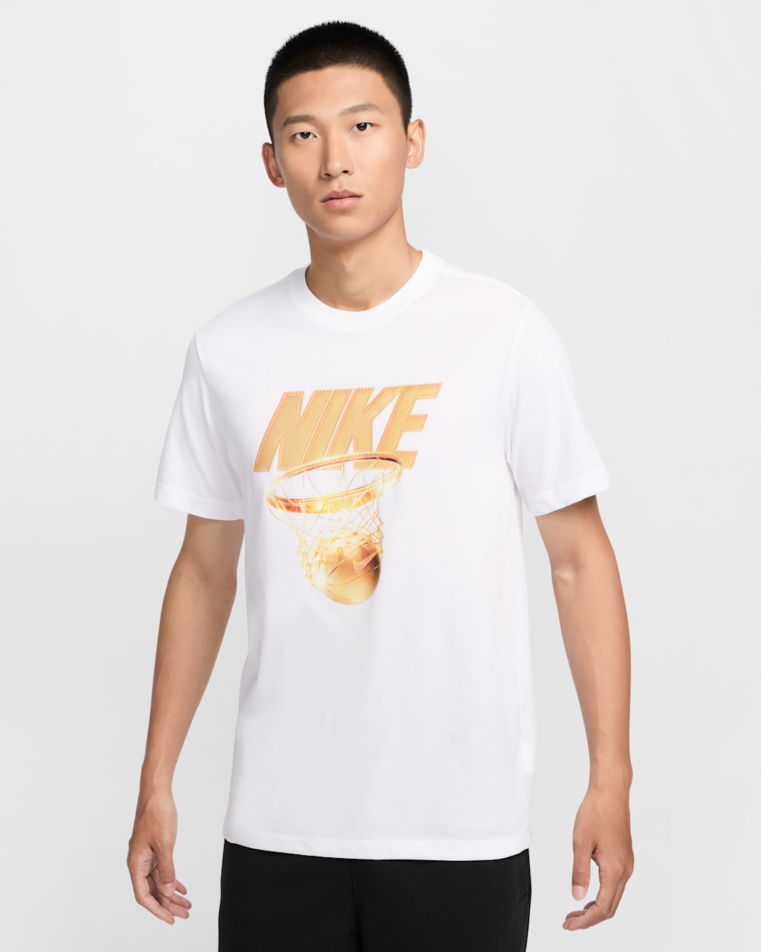Nike 男款 Dri-FIT 籃球 T 恤 - 白色