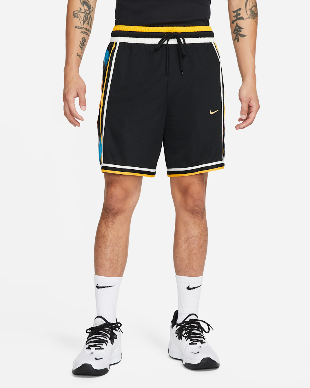 Nike Dri-FIT DNA+ Men's Basketball Shorts - Black/Black/Flat Gold