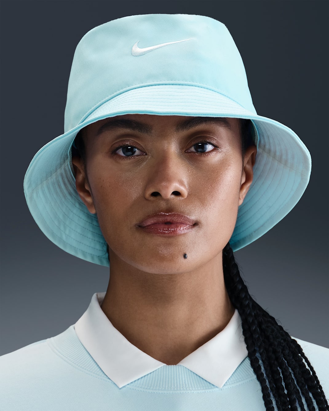 Nike Apex Swoosh Bucket Hat - Blue Tint/White