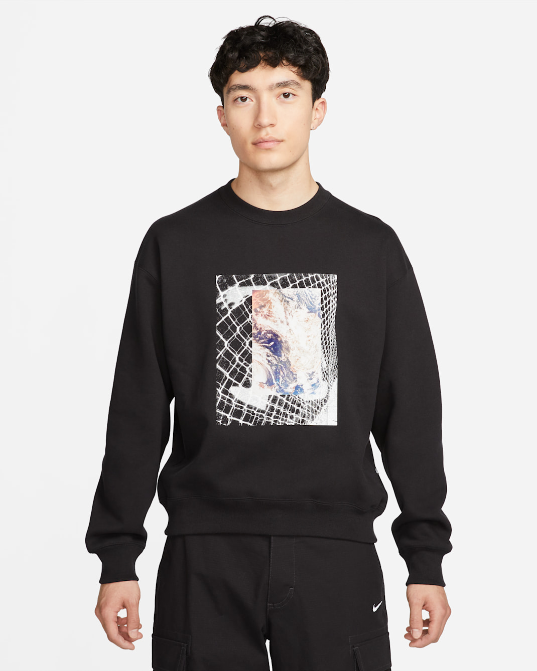 Nike SB Fleece 滑板圓領上衣 - 黑色