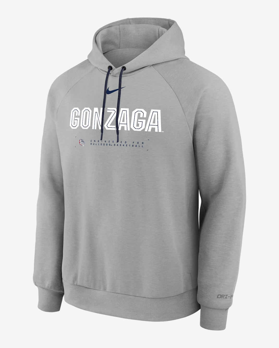 Gonzaga Bulldogs Nike NCAA Men's Basketball Coaches' Pullover Hoodie - Dark Grey Heather/College Navy
