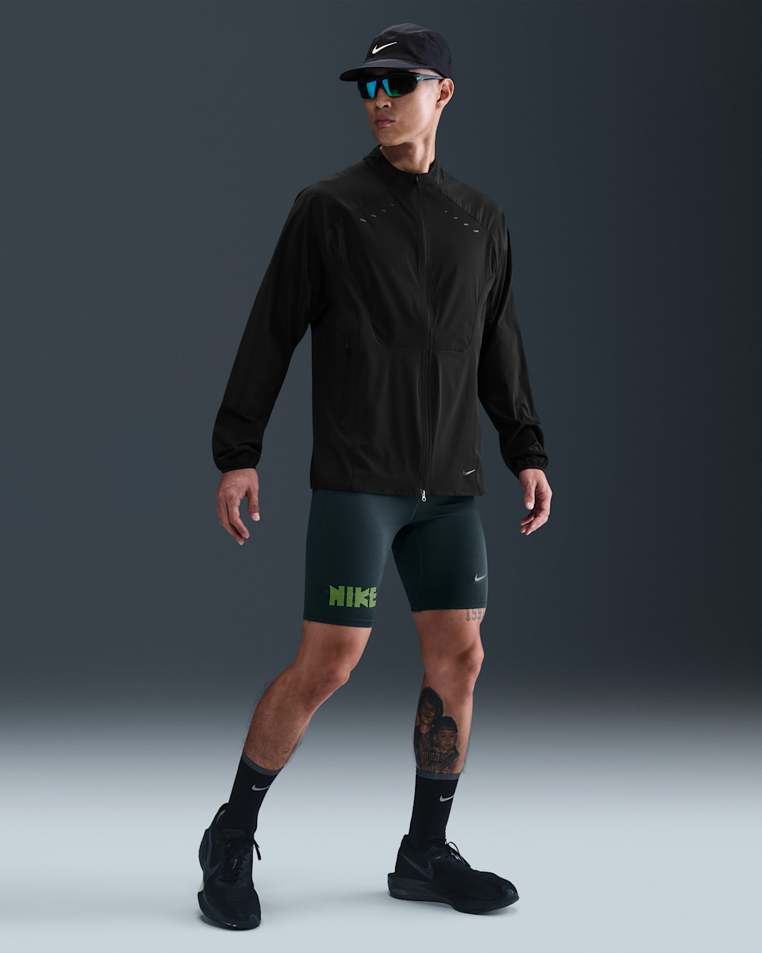 ナイキ ファスト メンズ Dri-FIT 1/2レングス ランニングタイツ - シーウィード