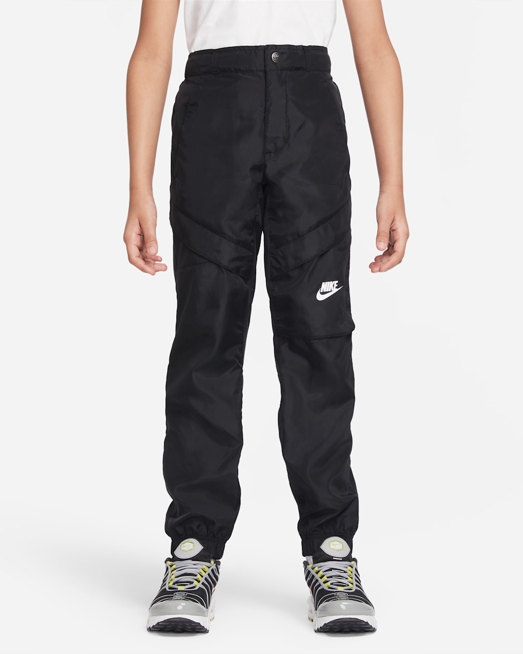 Nike Sportswear Older Kids' (Boys') Woven Utility Trousers - Black/White