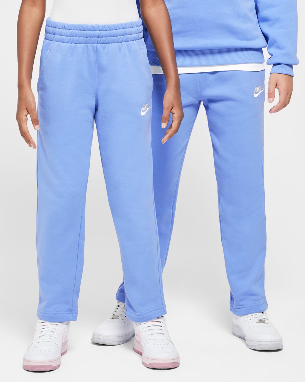Pantalones con dobladillo abierto para niño talla grande Nike Sportswear Club Fleece - Royal pulso/Blanco