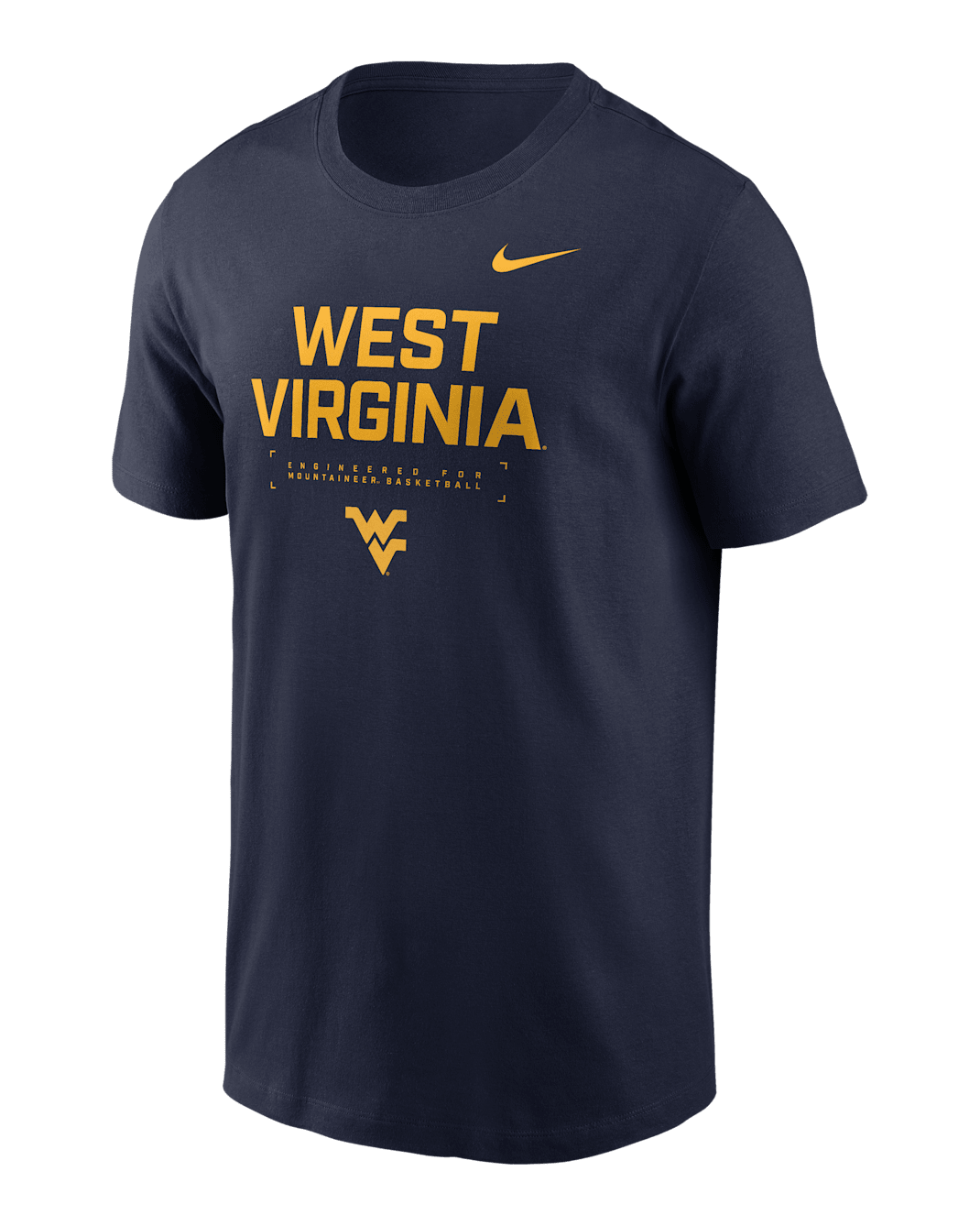 West Virginia Courtside Basketball Men's Nike Dri-FIT College T-Shirt - Navy