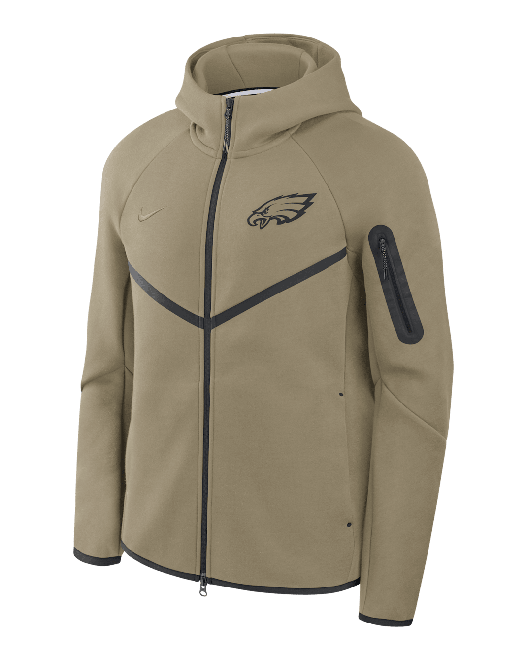 Philadelphia Eagles Tech Fleece Windrunner Men's Nike NFL Full-Zip Hooded Jacket - Olive/Black/Olive