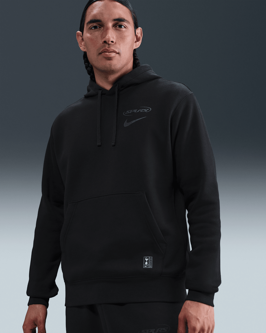 Felpa pullover da calcio con cappuccio Nike Tottenham Hotspur Club – Uomo - Nero/Nero